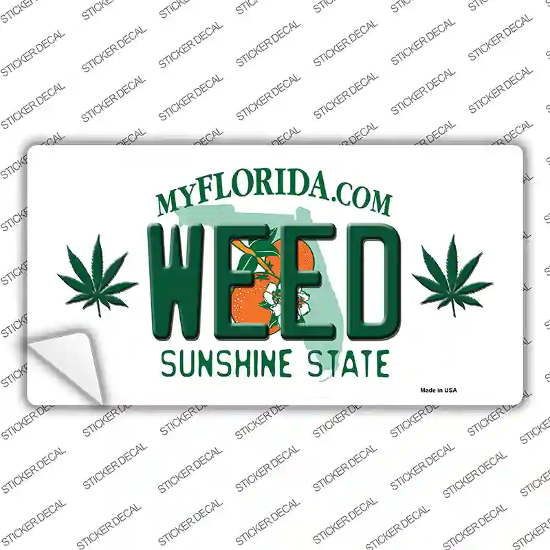 Weed Florida Novelty Sticker Decal Small