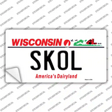 Skol Wisconsin Novelty Sticker Decal Small