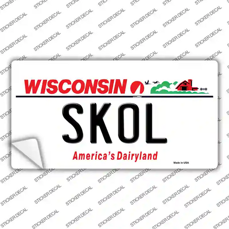 Skol Wisconsin Novelty Sticker Decal Small