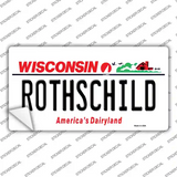 Rothschild Wisconsin Novelty Sticker Decal Small