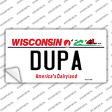 Dupa Wisconsin Novelty Sticker Decal Small