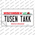 Tusen Takk Wisconsin Novelty Sticker Decal Small