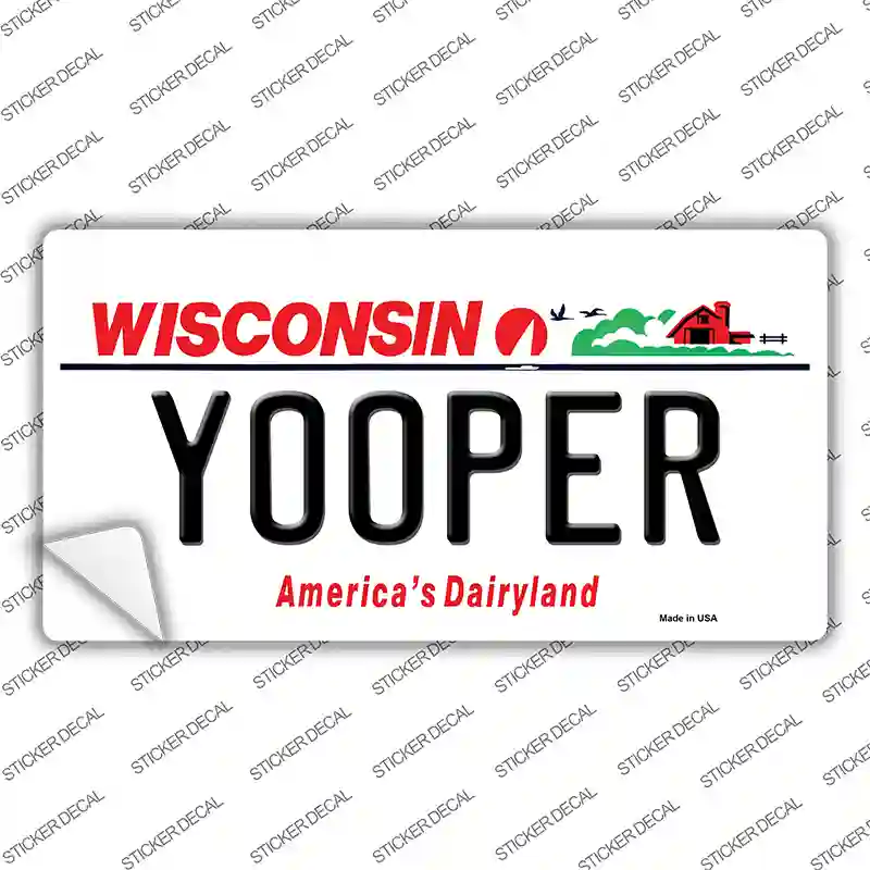 Yooper Wisconsin Novelty Sticker Decal Small