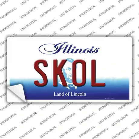 Skol Illinois Novelty Sticker Decal Small