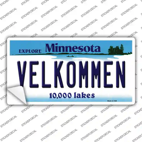 Velkommen Minnesota Novelty Sticker Decal Small