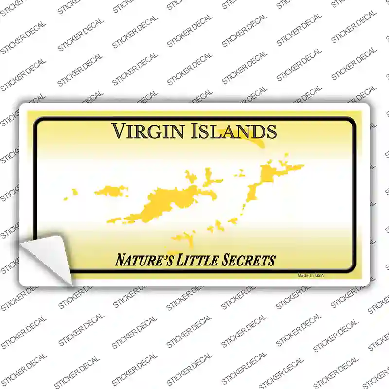 Virgin Islands Blank Novelty Sticker Decal