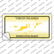 Virgin Islands Blank Novelty Sticker Decal Small