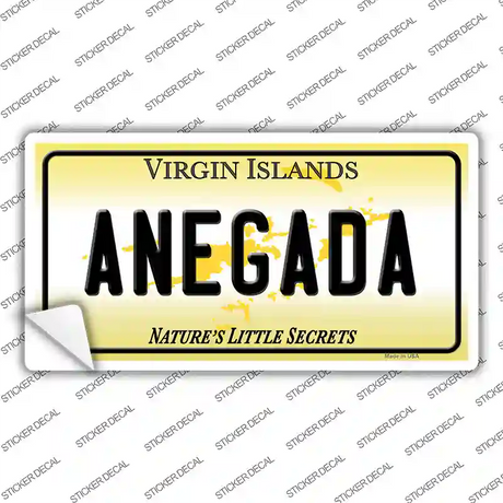 Virgin Islands Anegada Novelty Sticker Decal Small