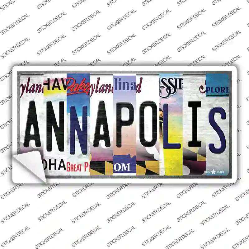 Annapolis Strip Art Novelty Sticker Decal Small