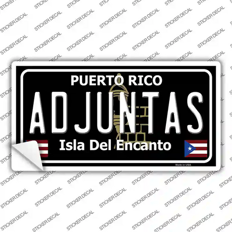 Adjuntas Puerto Rico Black Novelty Sticker Decal Small