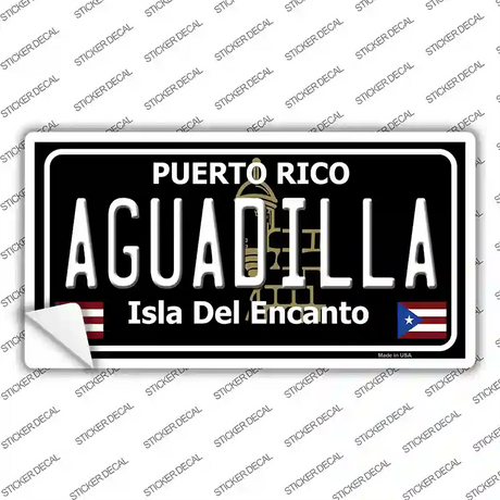 Aguadilla Puerto Rico Black Novelty Sticker Decal Small