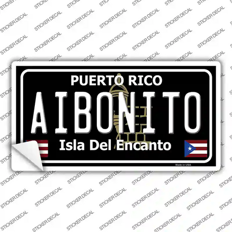 Aibonito Puerto Rico Black Novelty Sticker Decal Small