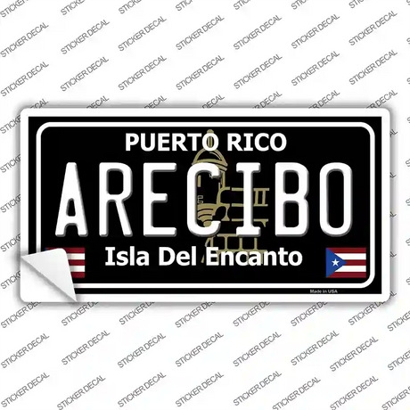 Arecibo Puerto Rico Black Novelty Sticker Decal Small