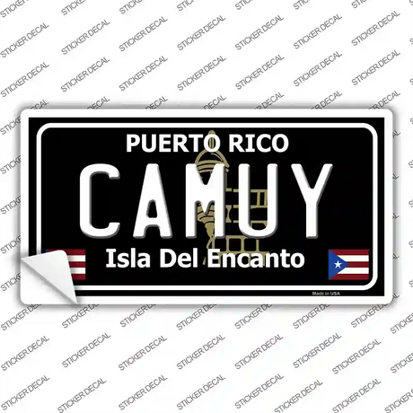 Camuy Puerto Rico Black Novelty Sticker Decal Small