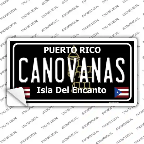 Canovanas Puerto Rico Black Novelty Sticker Decal Small