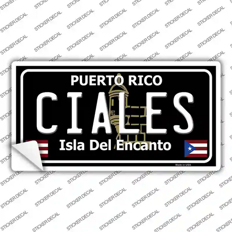 Ciales Puerto Rico Black Novelty Sticker Decal Small