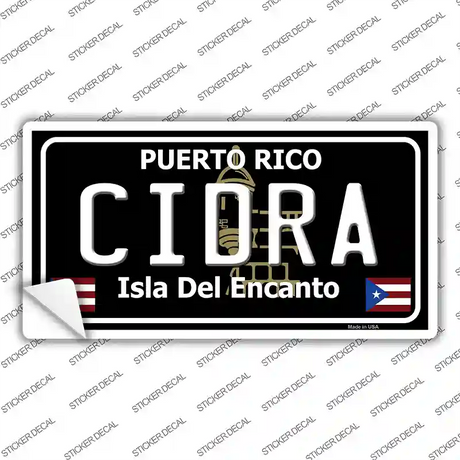 Cidra Puerto Rico Black Novelty Sticker Decal Small