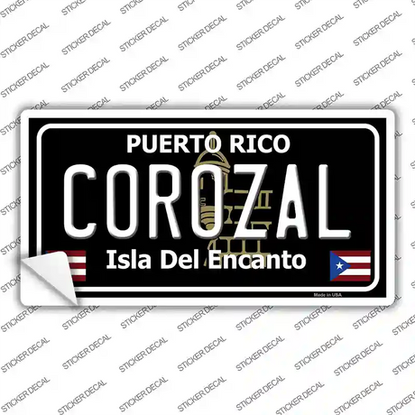 Corozal Puerto Rico Black Novelty Sticker Decal Small