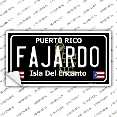 Fajardo Puerto Rico Black Novelty Sticker Decal Small