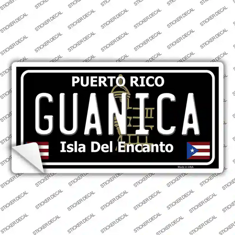 Guanica Puerto Rico Black Novelty Sticker Decal Small