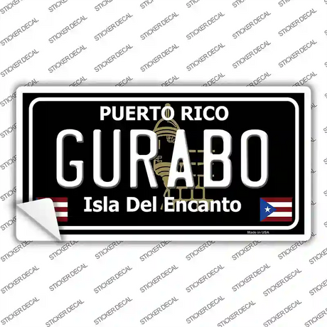 Gurabo Puerto Rico Black Novelty Sticker Decal Small