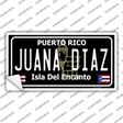 Juana Diaz Puerto Rico Black Novelty Sticker Decal Small