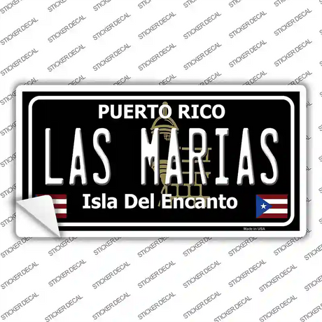 Las Marias Puerto Rico Black Novelty Sticker Decal Small