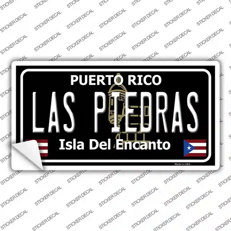 Las Piedras Puerto Rico Black Novelty Sticker Decal Small