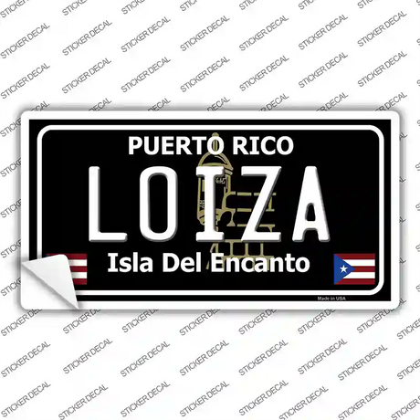 Loiza Puerto Rico Black Novelty Sticker Decal Small