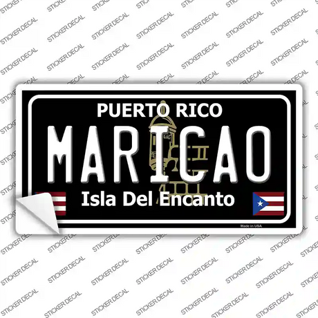 Maricao Puerto Rico Black Novelty Sticker Decal Small