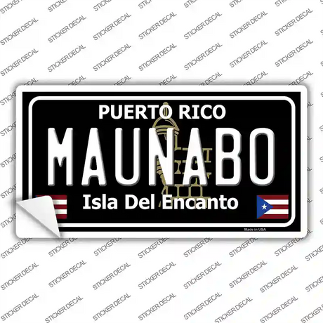 Maunabo Puerto Rico Black Novelty Sticker Decal Small