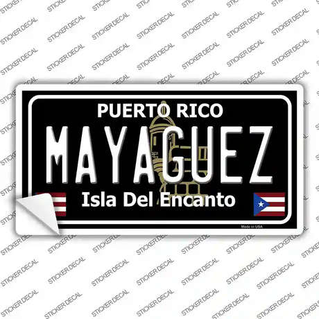 Mayaguez Puerto Rico Black Novelty Sticker Decal Small