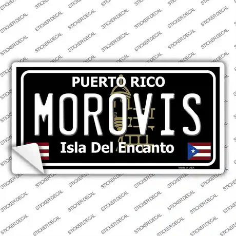 Morovis Puerto Rico Black Novelty Sticker Decal Small