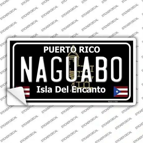 Naguabo Puerto Rico Black Novelty Sticker Decal Small