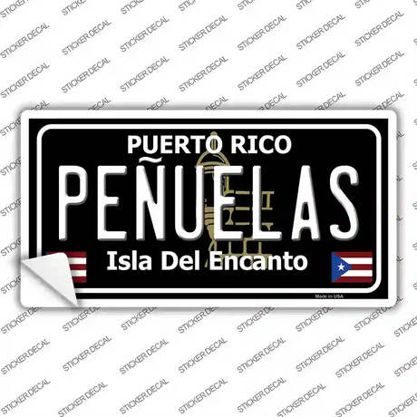 Penuelas Puerto Rico Black Novelty Sticker Decal Small