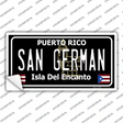 San German Puerto Rico Black Novelty Sticker Decal Small