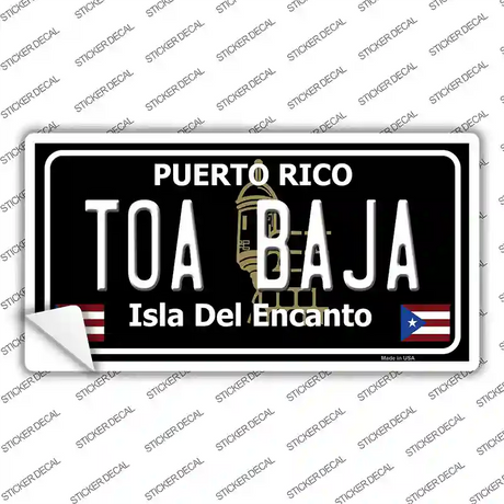 Toa Baja Puerto Rico Black Novelty Sticker Decal Small