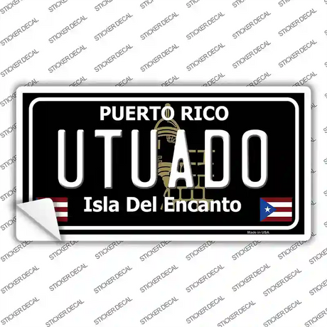 Utuado Puerto Rico Black Novelty Sticker Decal Small