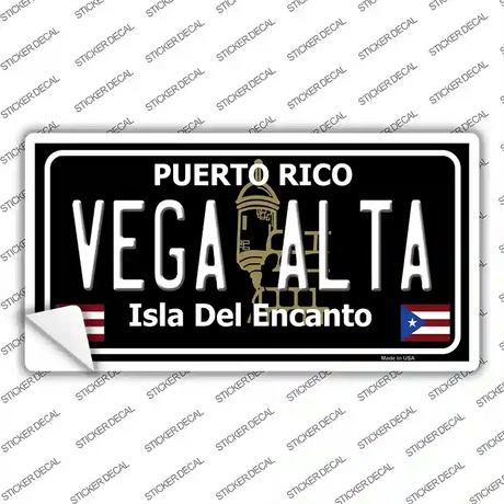 Vega Alta Puerto Rico Black Novelty Sticker Decal Small