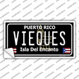 Vieques Puerto Rico Black Novelty Sticker Decal Small