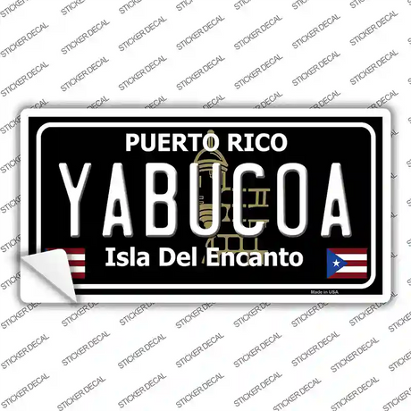 Yabucoa Puerto Rico Black Novelty Sticker Decal Small