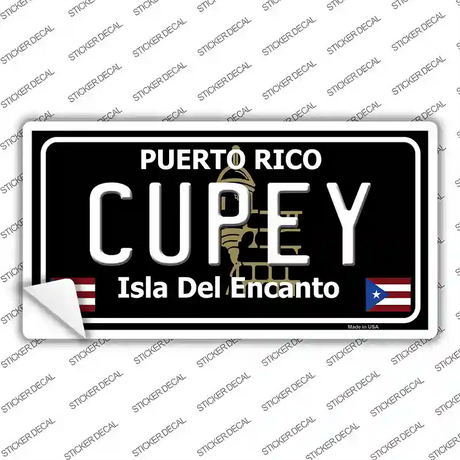 Cupey Puerto Rico Black Novelty Sticker Decal Small