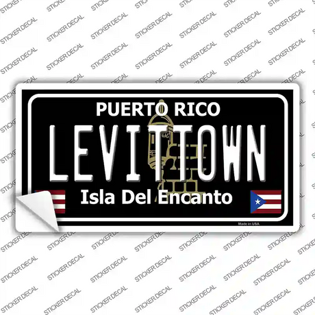 Levittown Puerto Rico Black Novelty Sticker Decal Small