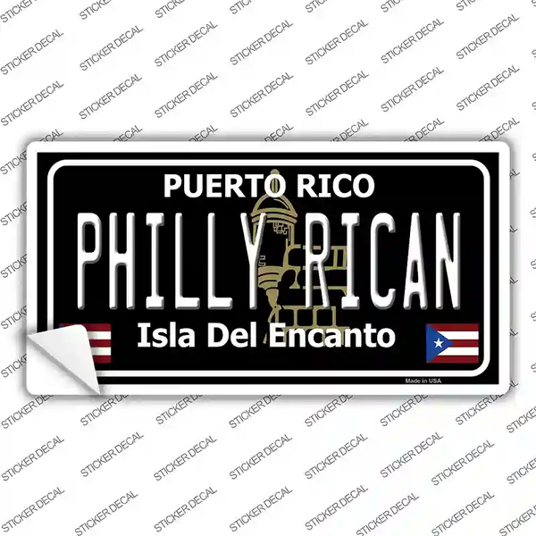 Philly Rican Puerto Rico Black Novelty Sticker Decal | Smart Blonde