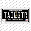 Tailgtr Puerto Rico Black Novelty Sticker Decal Small