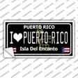 I Love Puerto Rico Black Novelty Sticker Decal Small