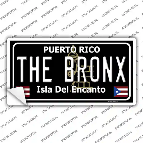 The Bronx Puerto Rico Black Novelty Sticker Decal Small