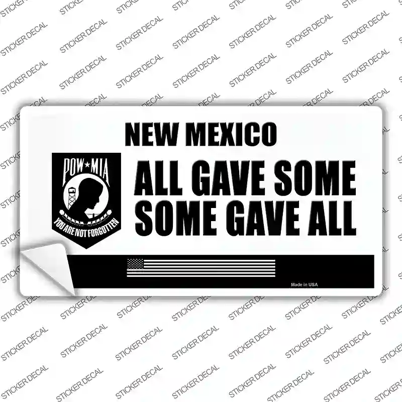 New Mexico POW MIA Some Gave All Novelty Sticker Decal Small