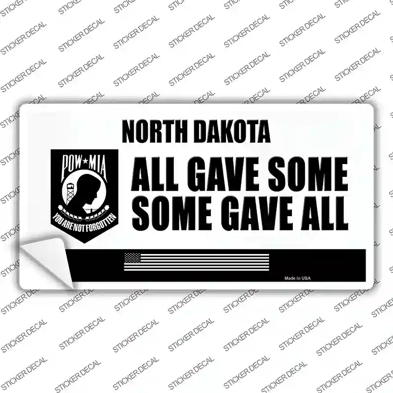 North Dakota POW MIA Some Gave All Novelty Sticker Decal