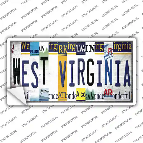 West Virginia License Plate Art Novelty Sticker Decal Small